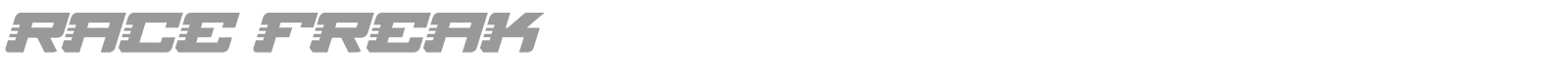 Race Freak font preview